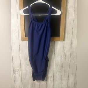 Speedo Women's Swimsuit One Piece Power Flex Eco Solid Adult 18/44 Navy NWT
